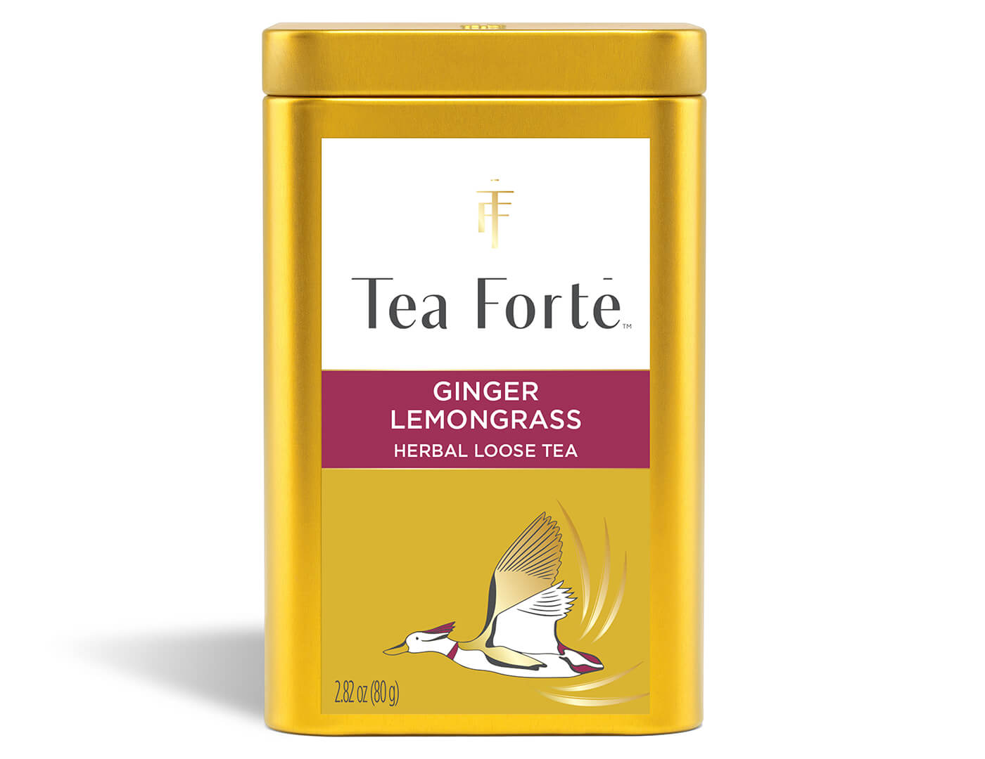 Ginger Lemongrass tea in a canister of loose tea - front view