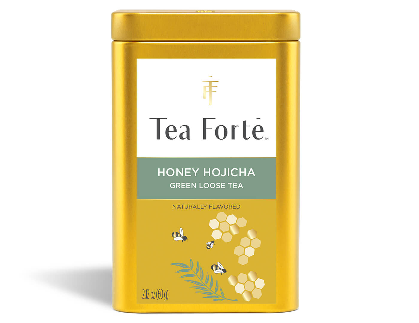  Honey Hojicha Loose Leaf Tea Canister - front view 