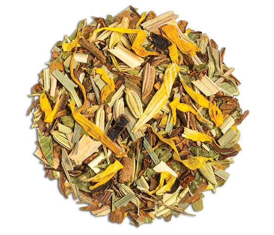 Spiced Herbal Maté tea pile
