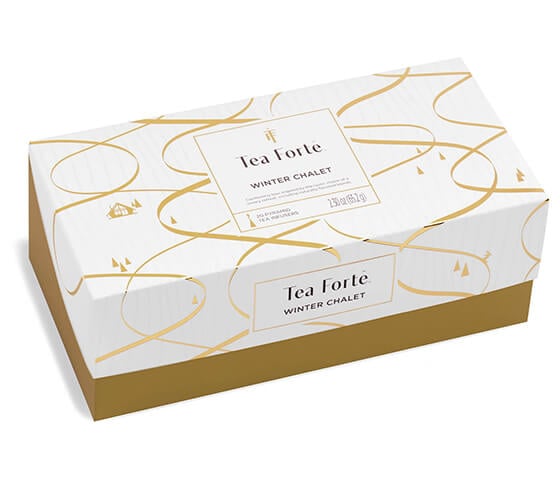 Winter Chalet Presentation Box of 20 pyramid infusers, closed